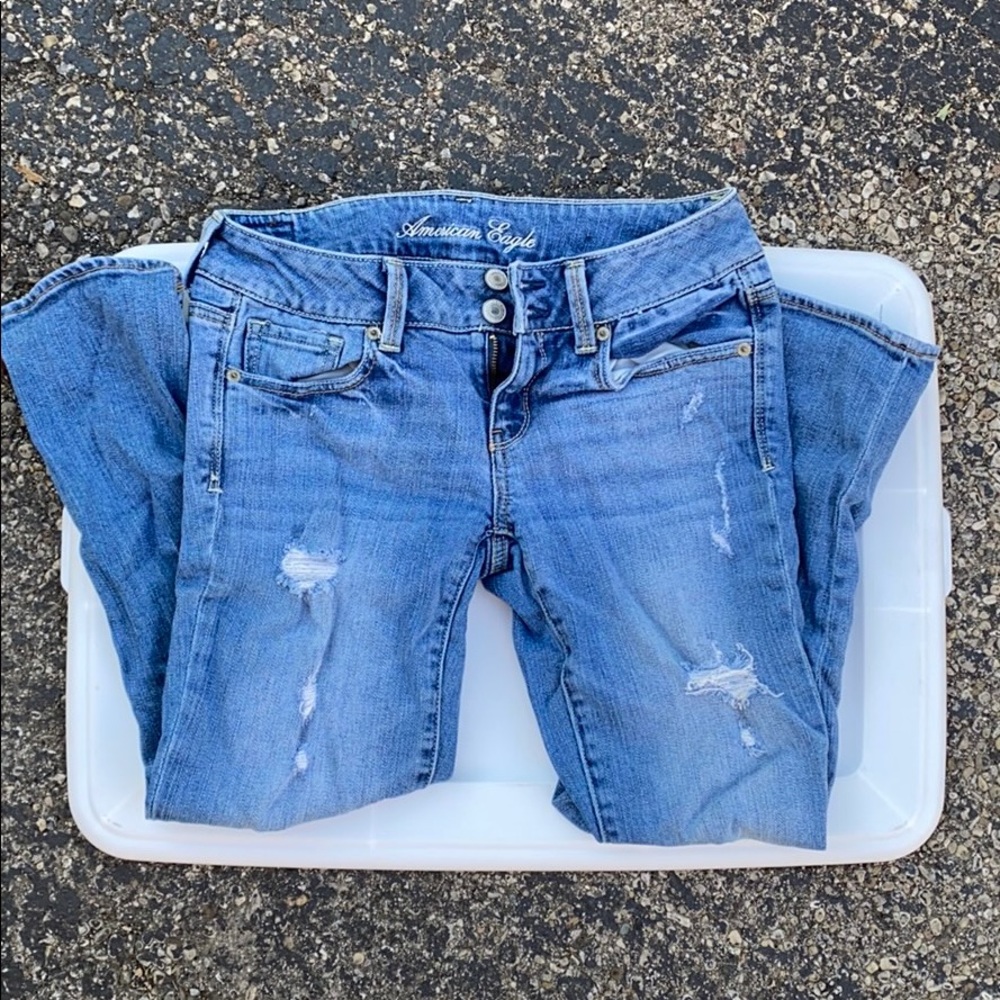 American Eagle Denim Artist Capris sz 4
